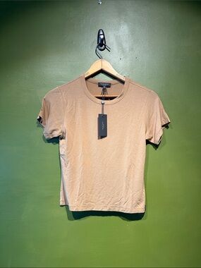 rag & bone Short Sleeve Tee in Light Brown